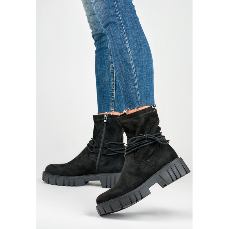 Saappaat Malli DE1127S-B Musta mokkanahka 2