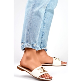 Naisten varvastossut 5174W koristeella valkoinen 1