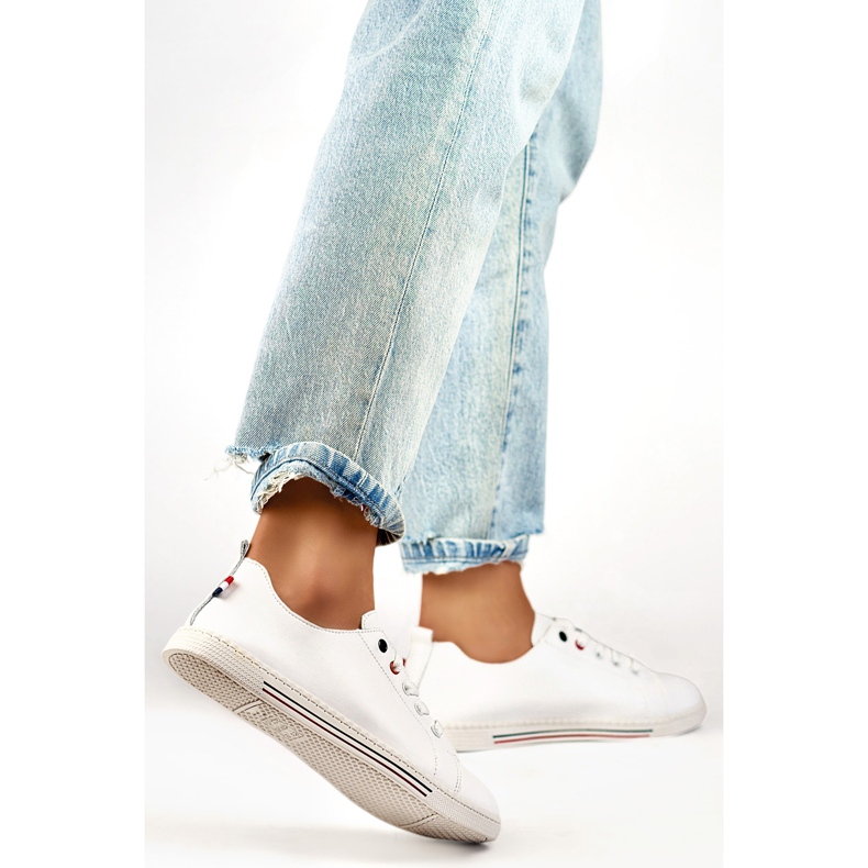 Naisten nahkalenkkarit 24-87967W valkoinen 1