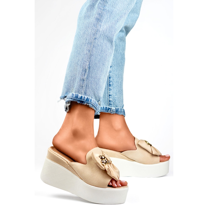 Sandaalivarvastossut Malli 8082BE Beige 1