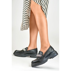 Naisten kengät koristeella 7961B musta 2