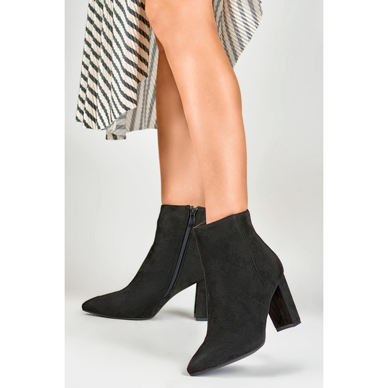 Saappaat Malli DF3707B Black Suede - PRIMO beige 2