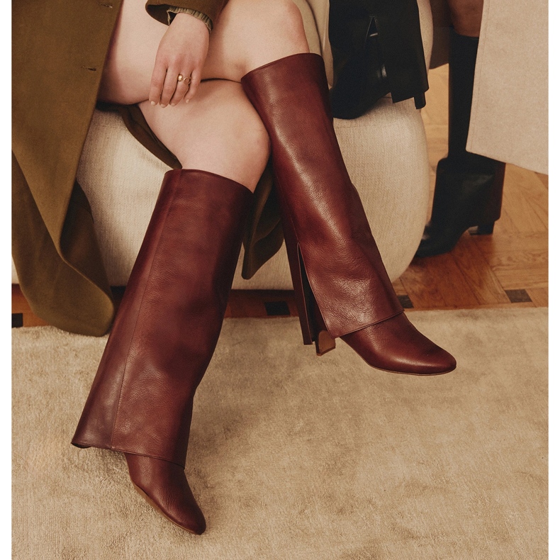 Marco Shoes Cleo leveät saappaat ruskea 1