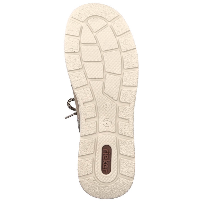 Beiget nahkaiset vedenpitävät naisten nilkkurit Rieker L7701-24 2