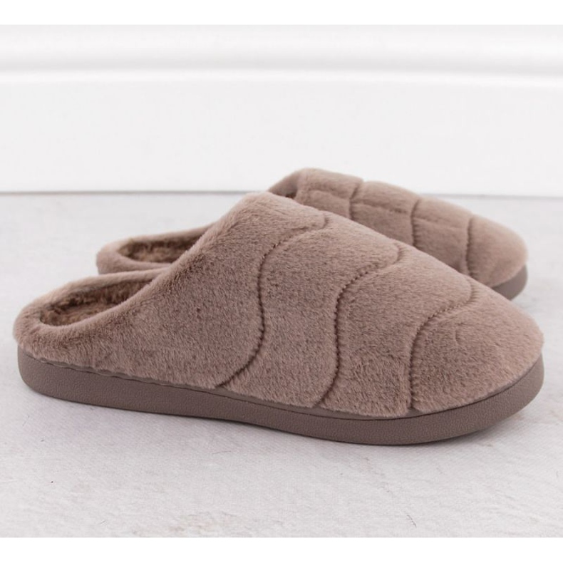 Unisoft W 6622 EVE466A turkis kotitossut ruskea, beige/kerma 2