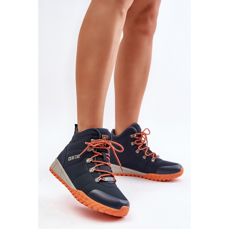 Naisten Trappers Urheilukengät Big Star KK274215 Memory Foam System tummansininen 2