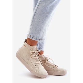 Eristetyt vakosametti naisten tennarit Big Star OO274771 Hi-Poly System beige 1