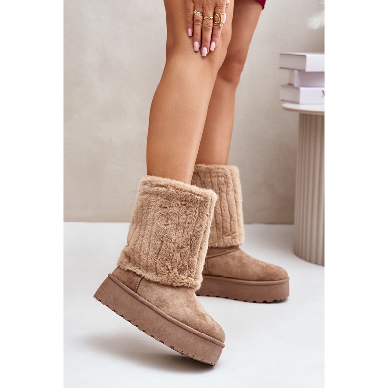 Beiget Lisonea Platform lumisaappaat käännetyllä ylhäällä 2