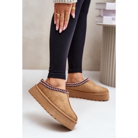 Matalat naisten lumisaappaat, joissa on kirjonta Camel Narirya -tasolla ruskea 2