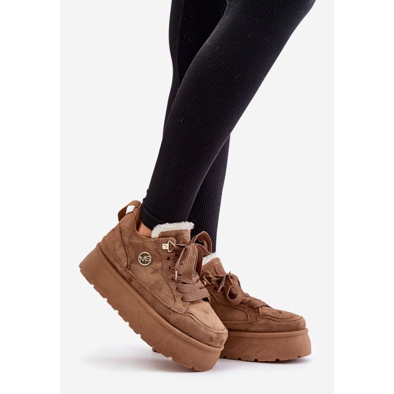 Ruskeat Velarisea Naisten Platform tennarit turkisvuorella 1