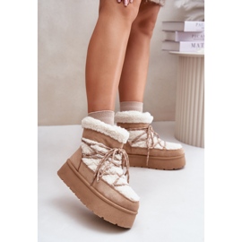 Beige Izathiel Platform lumisaappaat nauhoitus 2