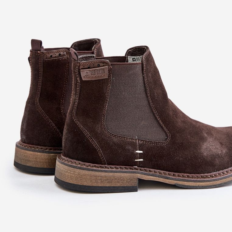 Miesten mokkanahka Chelsea Boots Big Star OO174155 ruskea 2