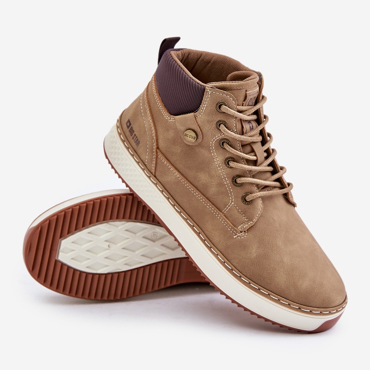 Big Star miesten nauhakengät OO174560 Hi-Poly System beige 2