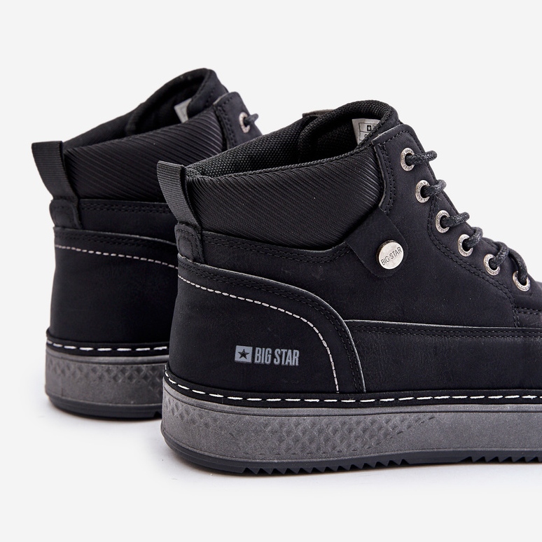 Big Star Miesten nauhakengät OO174559 Hi-Poly System Musta 2