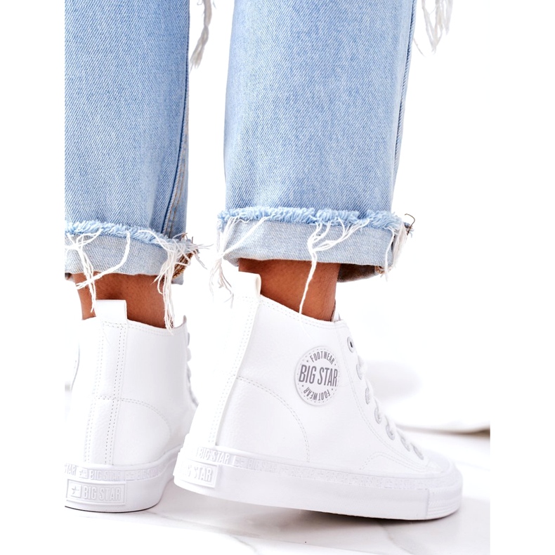Naisten korkeat tennarit Big Star GG274016 valkoinen 1