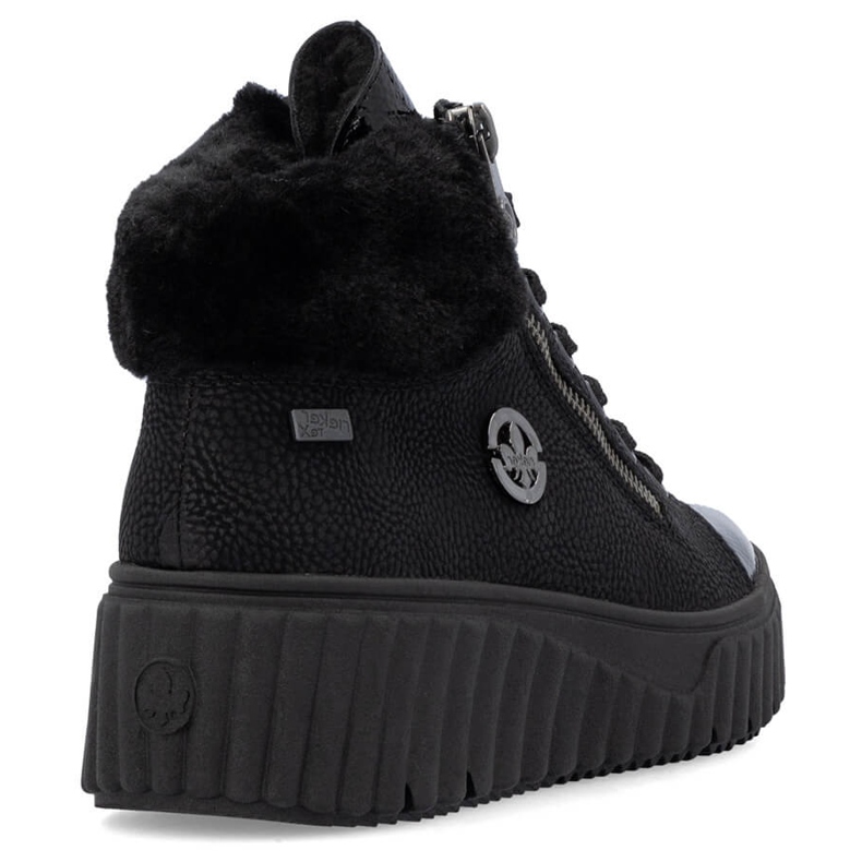 Naisten vedenpitävät mustat kiilakengät Rieker N2505-00 1