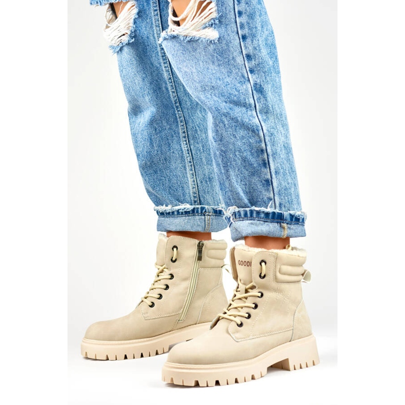 Naisten eristetyt saappaat, beige GD-TL51BE 2