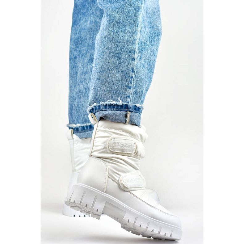 Naisten lumikengät tarranauhalla, valkoinen JH-1W 2