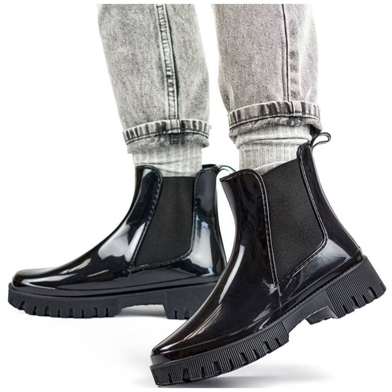 Naisten Chelsea-saappaat, joissa paksu pohja, musta YX227-1B 1