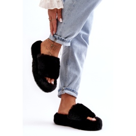 Turkis naisten turkistossut mustat 3