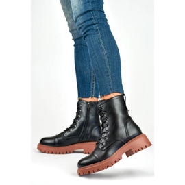 Naisten korkeat työsaappaat, mustat 250044OR-PU 1