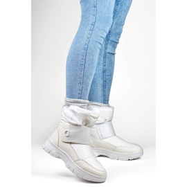 Naisten lumikengät tarranauhalla, valkoinen 3535W 2