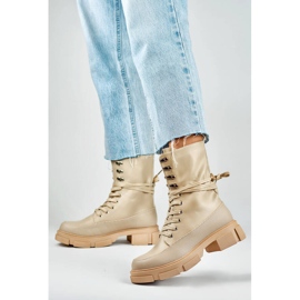 Naisten eristämättömät nilkkurit, beige JH21-31BE 1