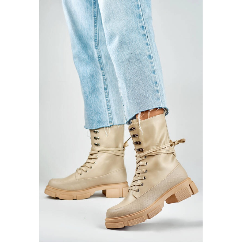 Naisten eristämättömät nilkkurit, beige JH21-31BE 1