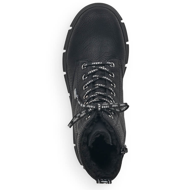 Vedenpitävät mukavat naisten saappaat musta Rieker X3410-00 1