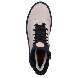 Vedenpitävät ja mukavat naisten beige-eristetyt saappaat Rieker Y3163-60 2