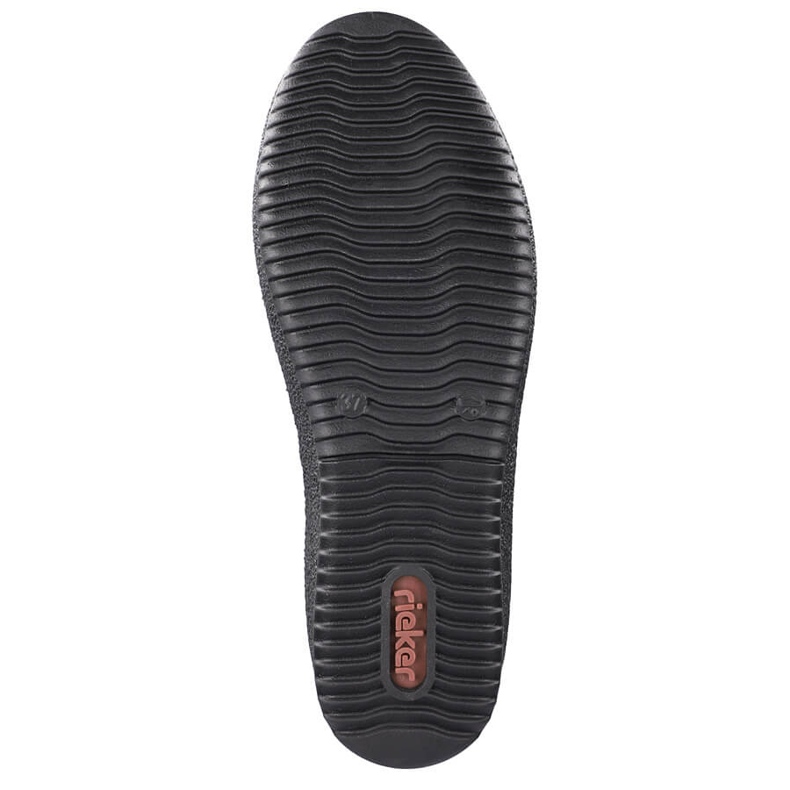 Vedenpitävät nahkaiset lumisaappaat, jotka on eristetty Rieker-lammasvillalla musta 2