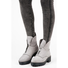 Vices Saappaat kiinnitetään vetoketjulla harmaa 1