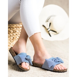 Vinceza raidalliset sandaalit valkoinen sininen 2