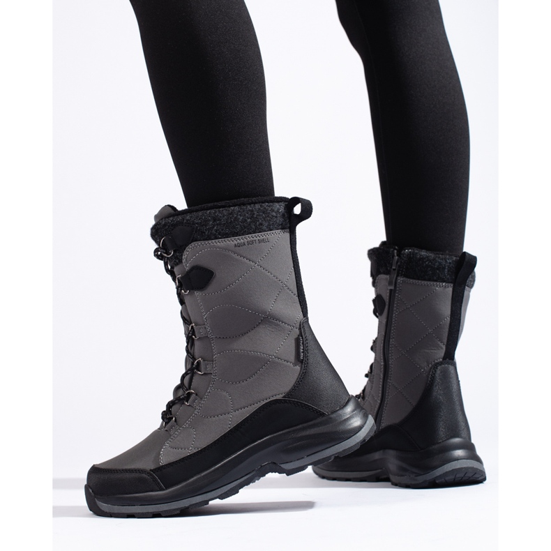 Naisten nauhalliset vaelluskengät DK vedenpitävät harmaa 2