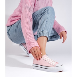 Naisten vaaleanpunaiset lenkkarit vaaleanpunainen 1