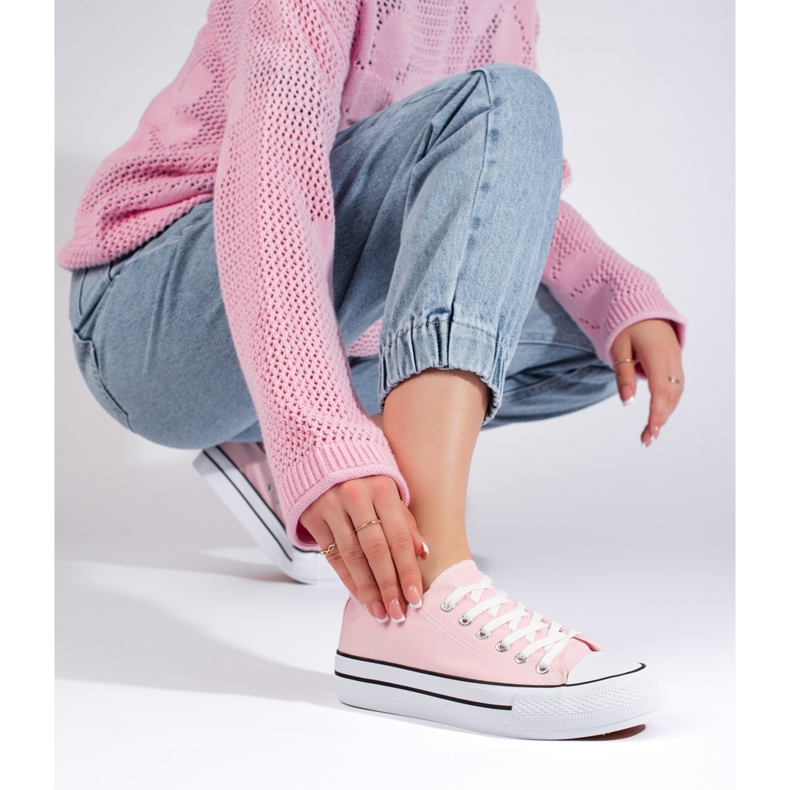 Naisten vaaleanpunaiset lenkkarit vaaleanpunainen 1