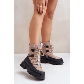 Naisten lumisaappaat vetoketjulla Lee Cooper LCJ-24-47-3143 beige 2