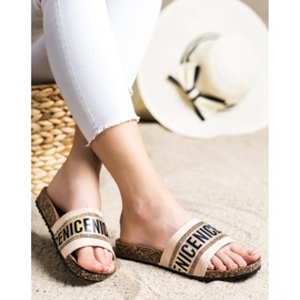 Muoti Vinceza-tossut beige 2