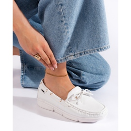 Goodin Mukavat valkoiset naisten mokasiinit valkoinen 1