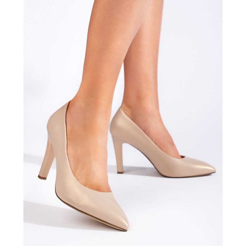 Sergio Leonen klassiset kultaiset naisten pumput kultainen 1