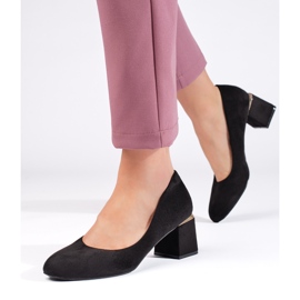 Mustat mokkanahkaiset korkokengät 1