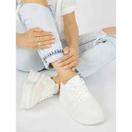 Naisten valkoiset urheilujalkineet valkoinen 2