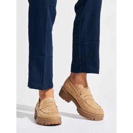 Goodin Naisten beige mokkanahkaiset kengät 1