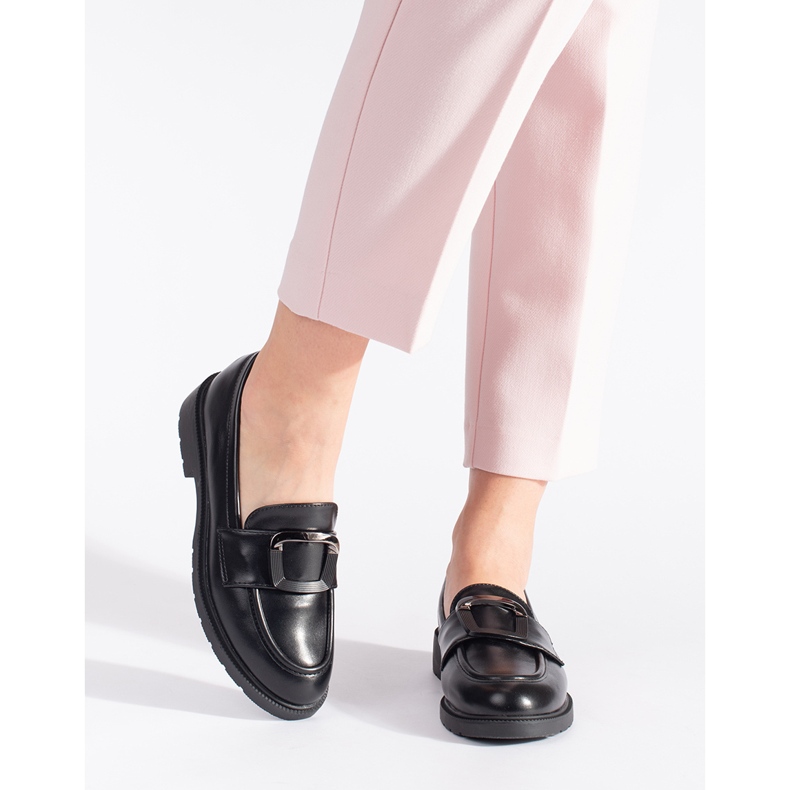 Goodin Mustat naisten mokasiinit soljella 2