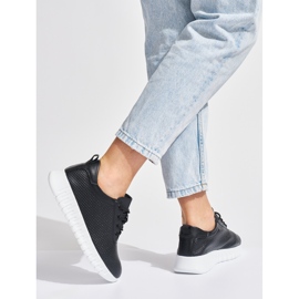 Mustat harjakattoiset Sergio Leonen kengät 1