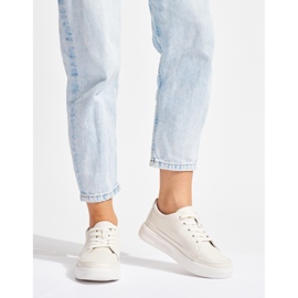 Sergio Leonen nahkaiset harjakattoiset valkoiset tennarit valkoinen 2