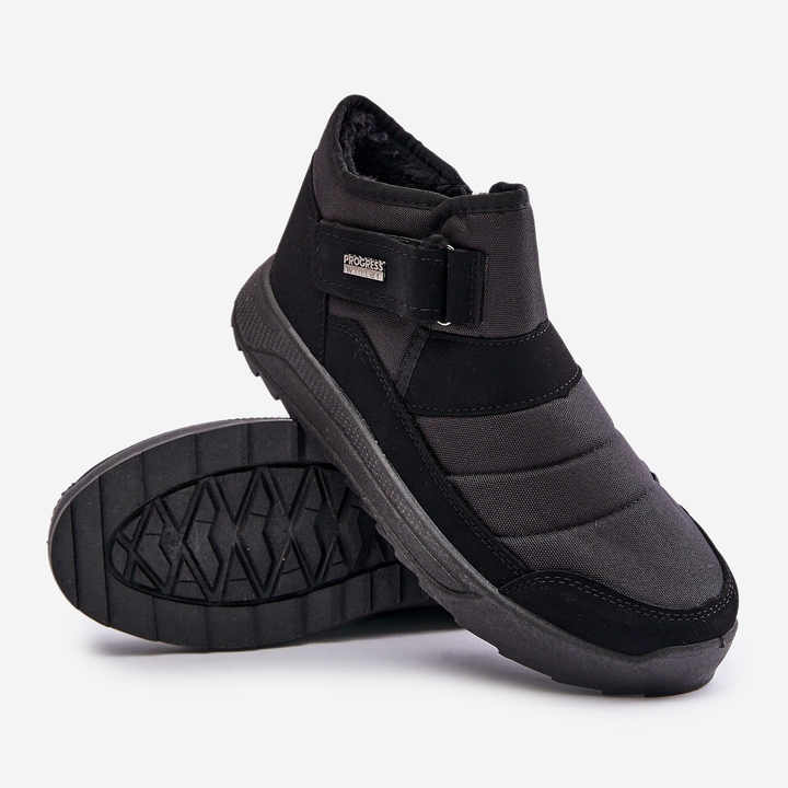 Eristetyt miesten talvisaappaat Progress PROGJ-22-153 musta 2