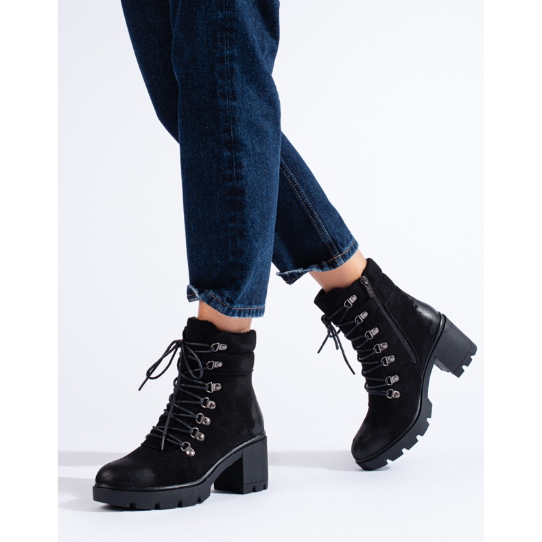 Ekologisesta mokkanahkasta valmistetut eristetyt naisten laukut musta 1