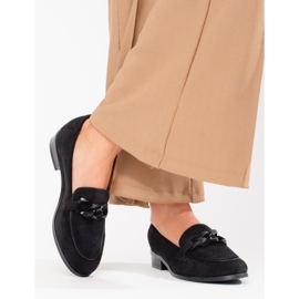 W. Potocki Naisten harjakattoiset mokkanahkaiset mokasiinit Potocki musta 2