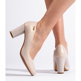 Sergio Leone Mukavat beigenväriset naisten korkokengät 1